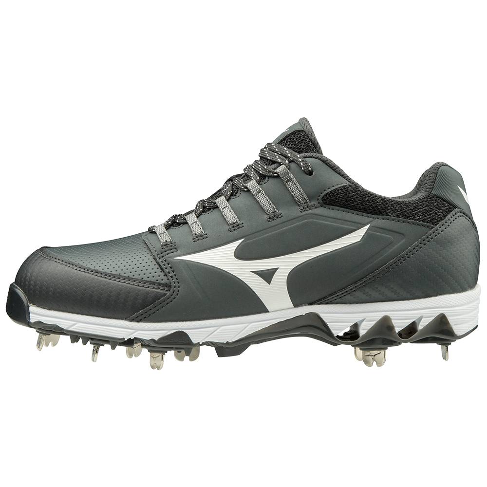 Scarpe Softball Mizuno 9-Spike Swift 6 Basse Metal Donna - Grigie/Bianche - 27043-EZIQ